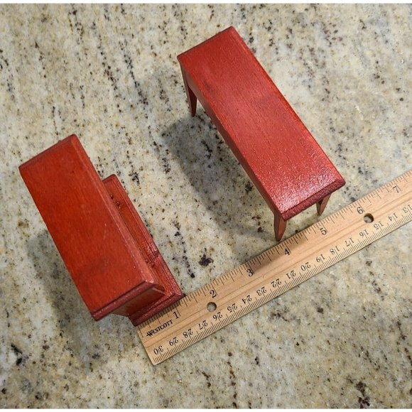 Toys Greenbrier International Doll House Furniture Red Wood Buffet